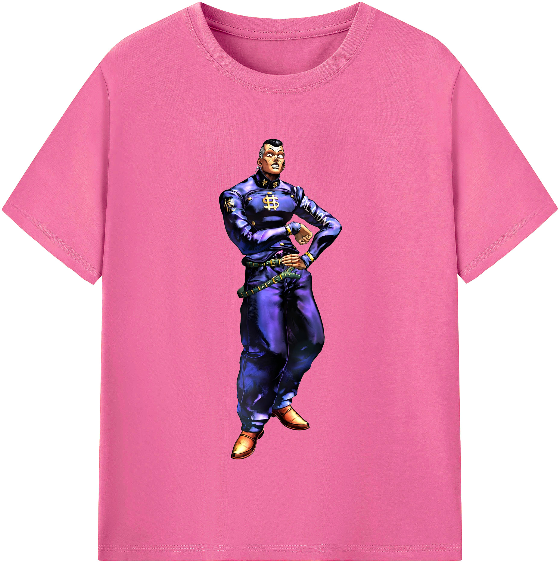 （画像用） ジョジョの奇妙な冒険 虹村億泰 にじむら おくやす JoJo's Bizarre Adventure Nijimura Okuyasu レディースカジュアルプリントTシャツ（綿100％）
